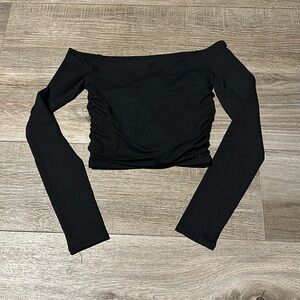 Hollister Black Long Sleeve Off-the-Shoulder Top